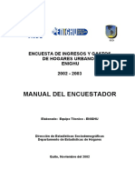 Manual - Del - Encuestador-ENIGHU Ecuador 2002-2003 PDF