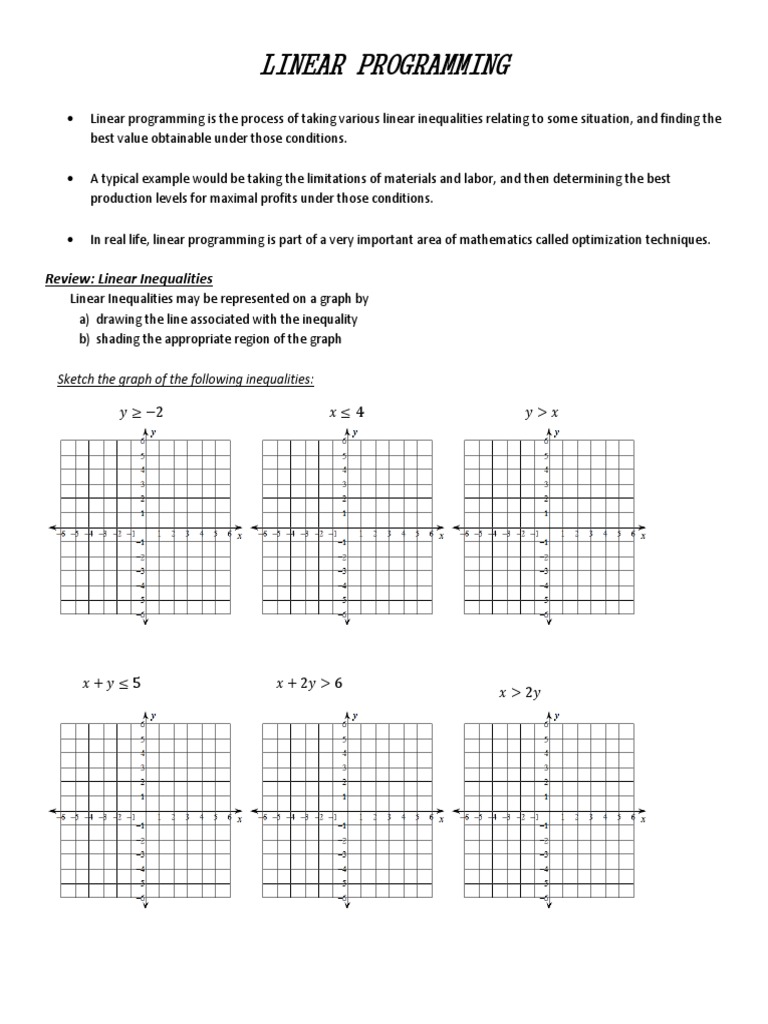 Linear Programming PDF | PDF | Linear Programming | Inequality ...