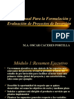 Manual para La Formulación y Evaluación de Proyectos