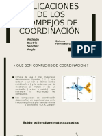 Aplicaciones de Los Compejos de Coordinación