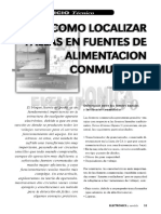 COMO LOCALIZAR FALLAS EN FUENTES DE ALIMENTACION CONMUTADAS - PDF