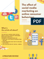 The Effect of Social Media Marketing On Online Consumer Behavior
