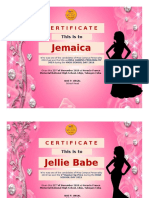 Jemaica: Certificate