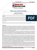 Effect of Age On Investor Decisions: Lecturer, University of Nairobi, Kenya