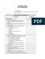 Learning Guide Eye Examination