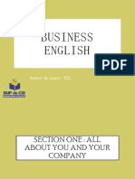 Business English: Auteur Du Cours: IDL