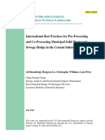 International Best Practices For Pre-Processing and Co-Processing Municipal Solid Waste and Sewage Sludge in The Cement Industry