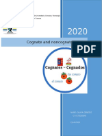 Cognate and Noncognate Words: Name: Olaya Genesis CI V27333998