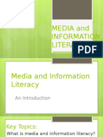 MEDIA and Information Literacy