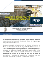 Ensayos Insitu Proyectos Excavación Profunda PDF