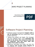 SW Project Planning Objectives & Activities