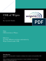 CSR of Wipro: by Ayushi Shukla