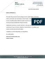 Carta de Disculpas