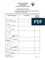 Alkenes Reaction Worksheet PDF