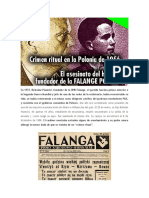 Nekam Adonai El Asesinato Ritual Del Fundador de La Falange Polaca, en 1956. Un Episodio Desconocido de La Polonia Comunista