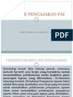 Pertemuan 1 Metode Pengajaran PAI