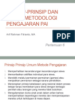 Pertemuan 6 Prinsip-Prinsip Dan Dasar Metodologi Pengajaran PAI