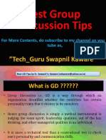 Best GD Tips, By. Er. Swapnil V. Kaware