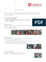 Description of Quality: Remarks Valid For All Scrap Grades