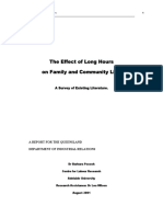 The Effect of Long Hours On Family and Community Life.: A Survey of Existing Literature
