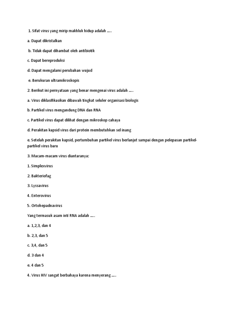 Soal Virus Pdf
