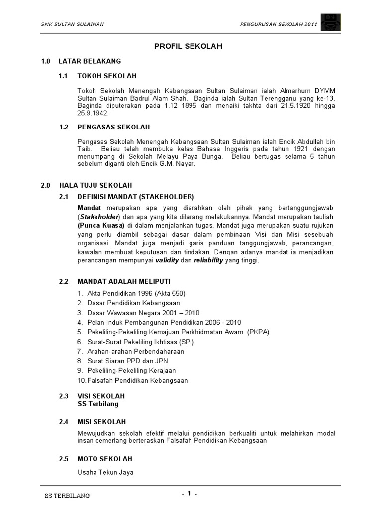 Profil Sekolah2011 2 Pdf