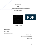 Assignment of Resource Mobilisation and Portfolio Management in HDFC Bank