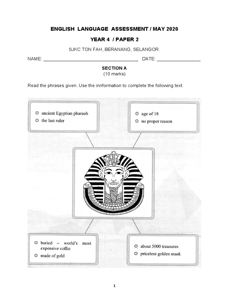 Year 4 English Assessment Paper 2 | PDF | Linguistic Morphology ...
