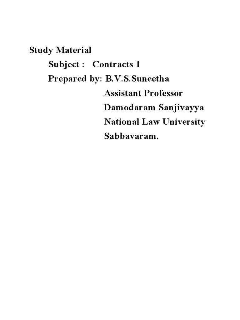Key Cases in Contract Law | PDF | Social Institutions | Social Science