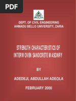 Download Strength characteristics of interwoven sandcrete block masonry by A A Adedeji SN45892998 doc pdf