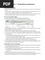 Chapter 7 - Receivables & Investments: Accounts Receivable