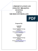 Automatic braking system using microcontroller