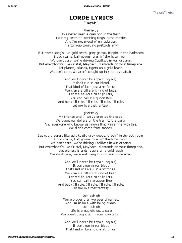 Download Royals Lyrics