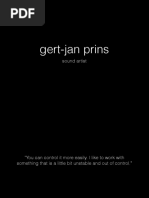 Gert-Jan Prins: Sound Artist