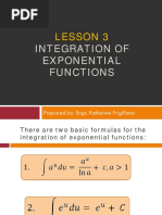 Lesson 3: Integration of Exponential Functions