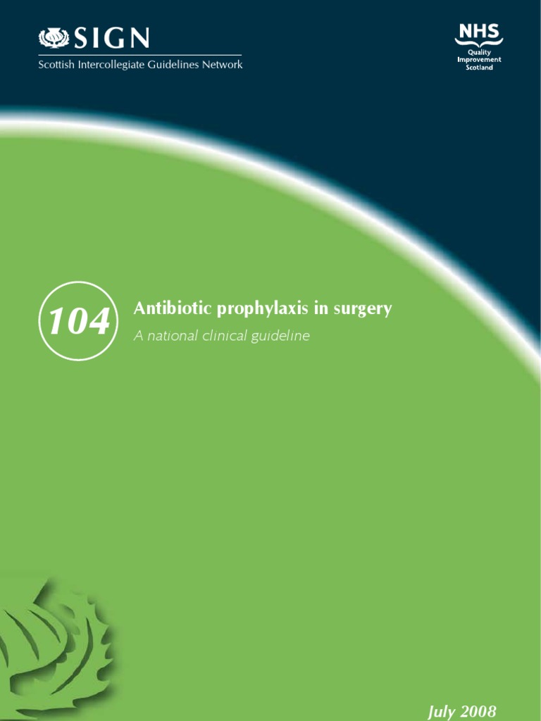 Antibiotics Prophylaxis Guidelines SIGN Surgery Allergy
