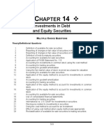 Investments in Debt and Equity Securities Chapter Multiple Choice Questions