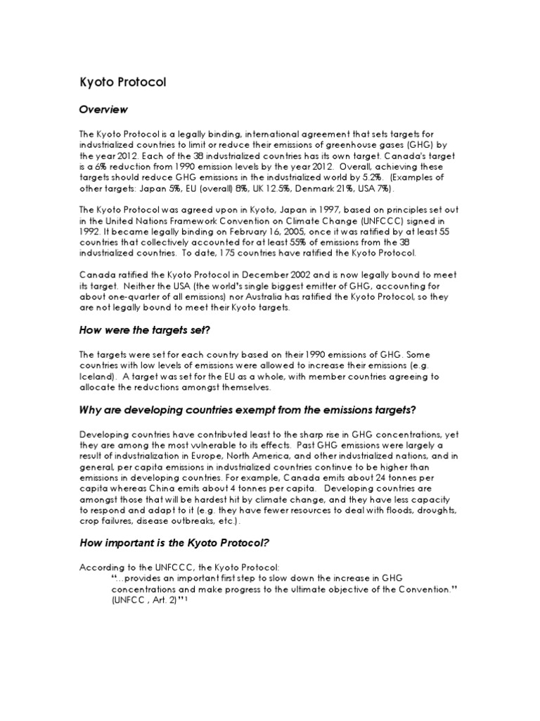 BG Kyotoprotocol | PDF | Kyoto Protocol | United Nations Framework ...