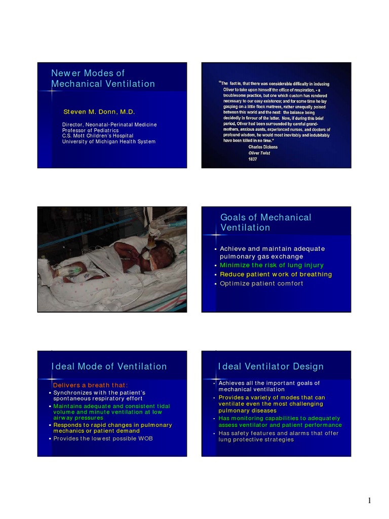Newer Modes of Mechanical Ventilation - Diapo PDF | PDF | Breathing ...