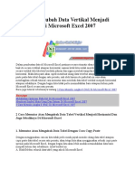 2 Cara Mengubah Data Vertikal Menjadi Horizontal Di Microsoft Excel 2007