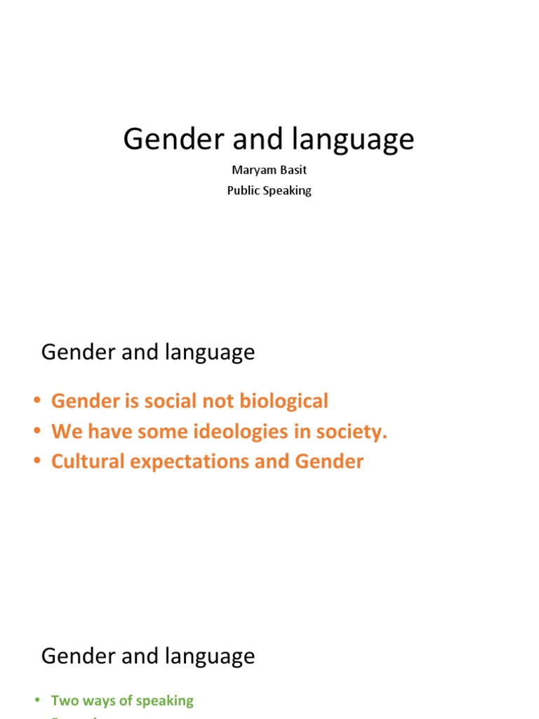 Gender and Language in Communication | PDF