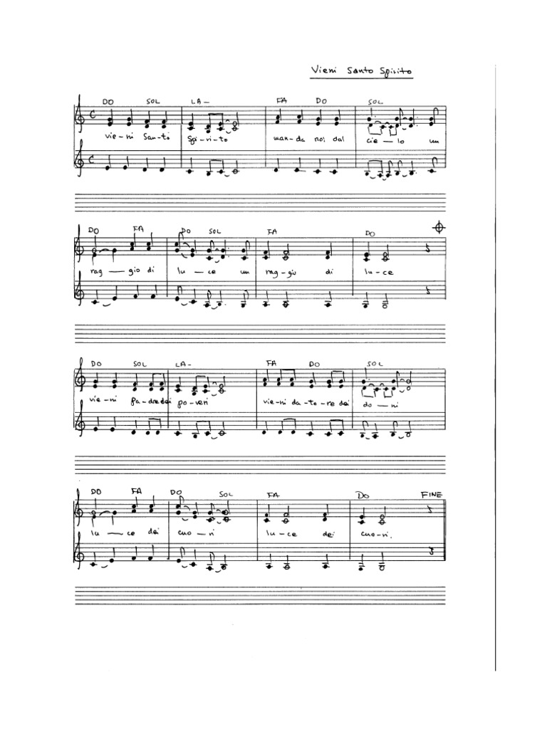 Vieni Santo Spirito Gen Verde Spartito Pdf