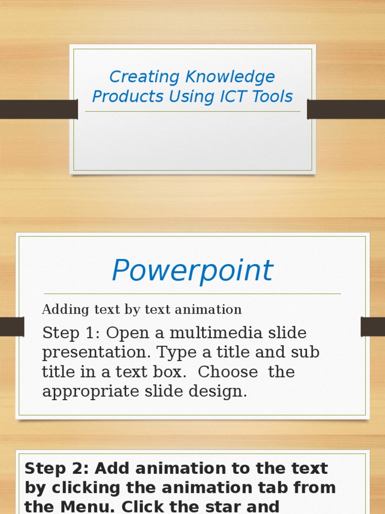 Creating Knowledge Products Using ICT Tools | PDF