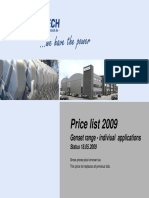 Price List 2009: Genset Range - Indiviual Applications