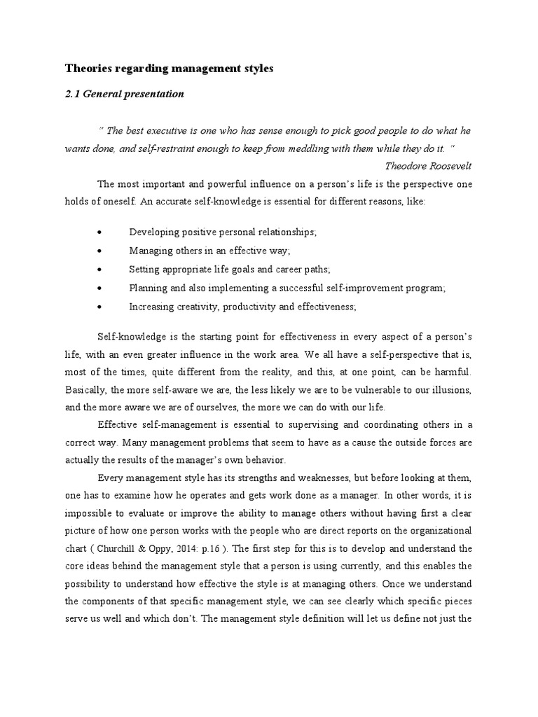 Understanding Management Styles and Their Impact | PDF | Organizational ...