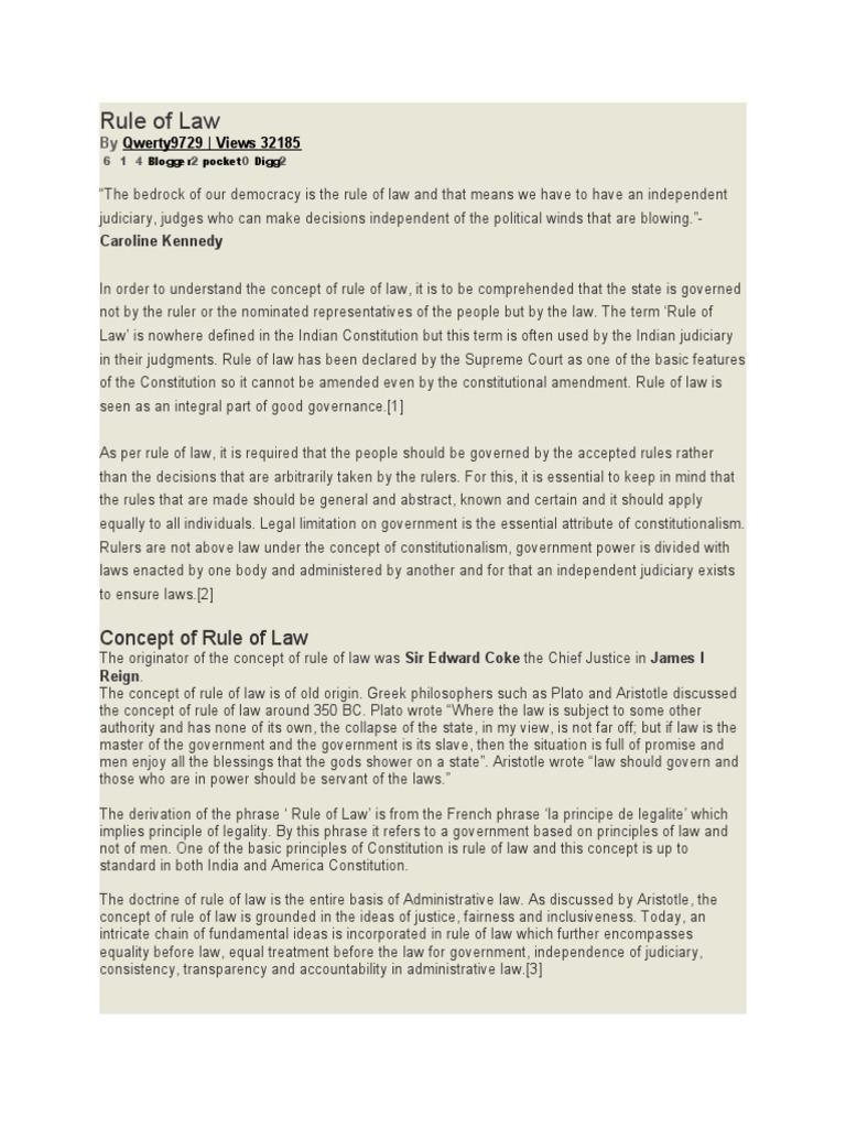 Understanding the Rule of Law | PDF | Rule Of Law | Constitution