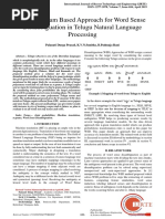 Word N-Gram Based Approach For Word Sense Disambiguation in Telugu Natural Language Processing