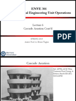 ENVE 301 Environmental Engineering Unit Operations: Cascade Aeration Cont'd