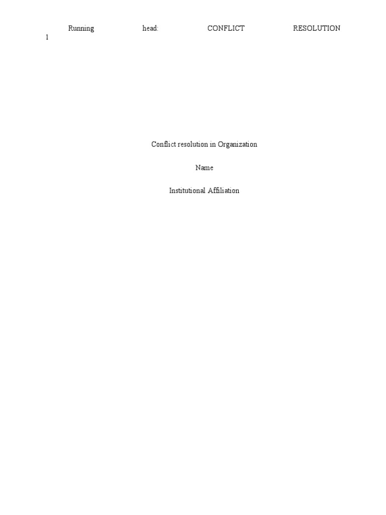 Effective Workplace Conflict Resolution | PDF | Conflict Resolution ...