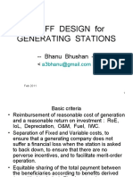 TARIFF DESIGN For GENERATING STATIONS